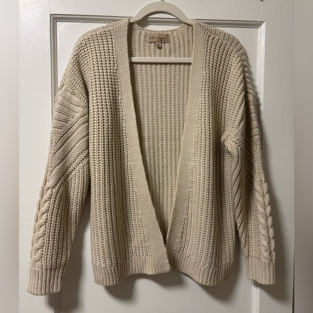 Philosophy Cream Knit Cardigan